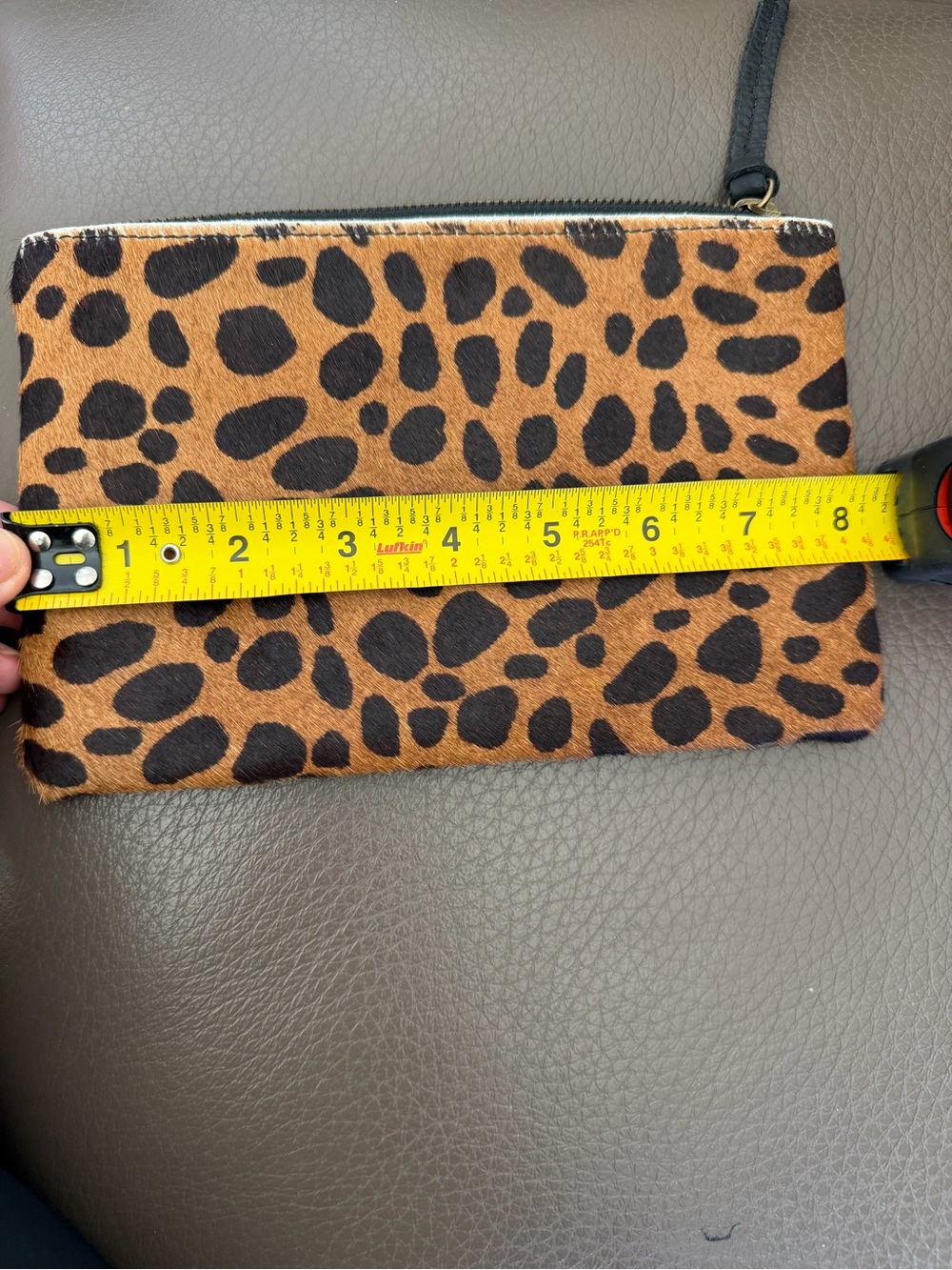 Pristine Molly G Leopard Print Zip Wristlet - Picture 5 of 6